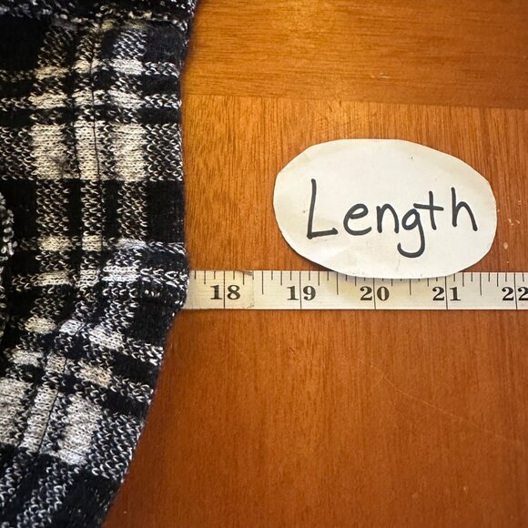 Elliott Lauren Womens Plaid Tweed Blazer Jacket Size 4 Black & White Wool Blend - Picture 6 of 6